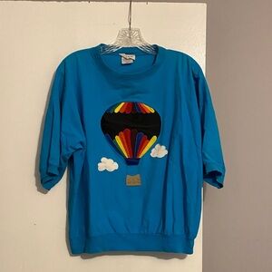 Vintage Quitman USA Blue Hot Air Balloon Shirt